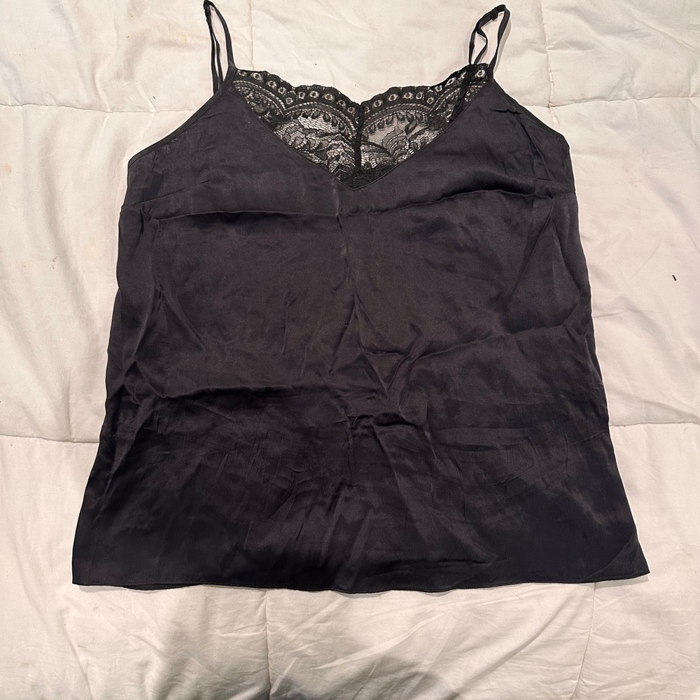 7 For All Mankind Lace Trim Low Back Camisole